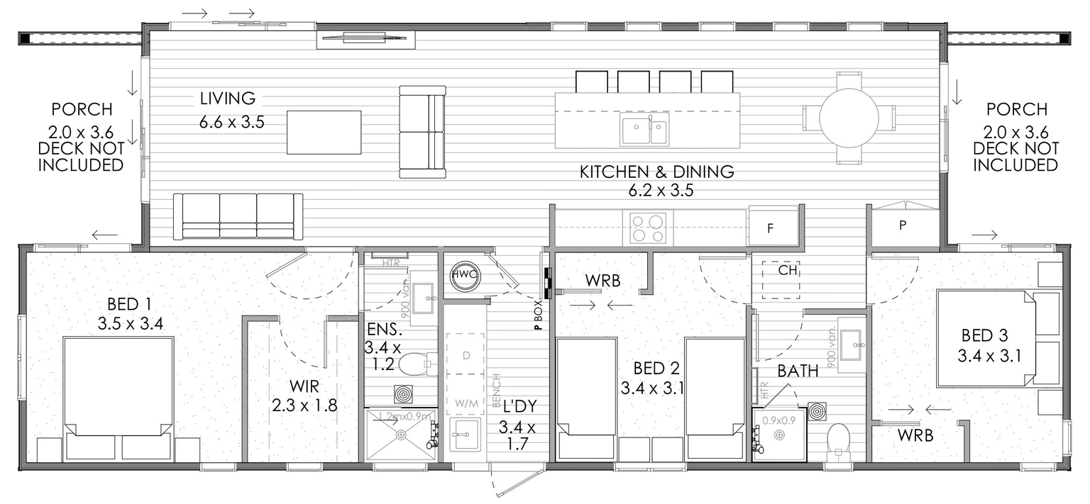 Silberhorn 122 Gable floor plan