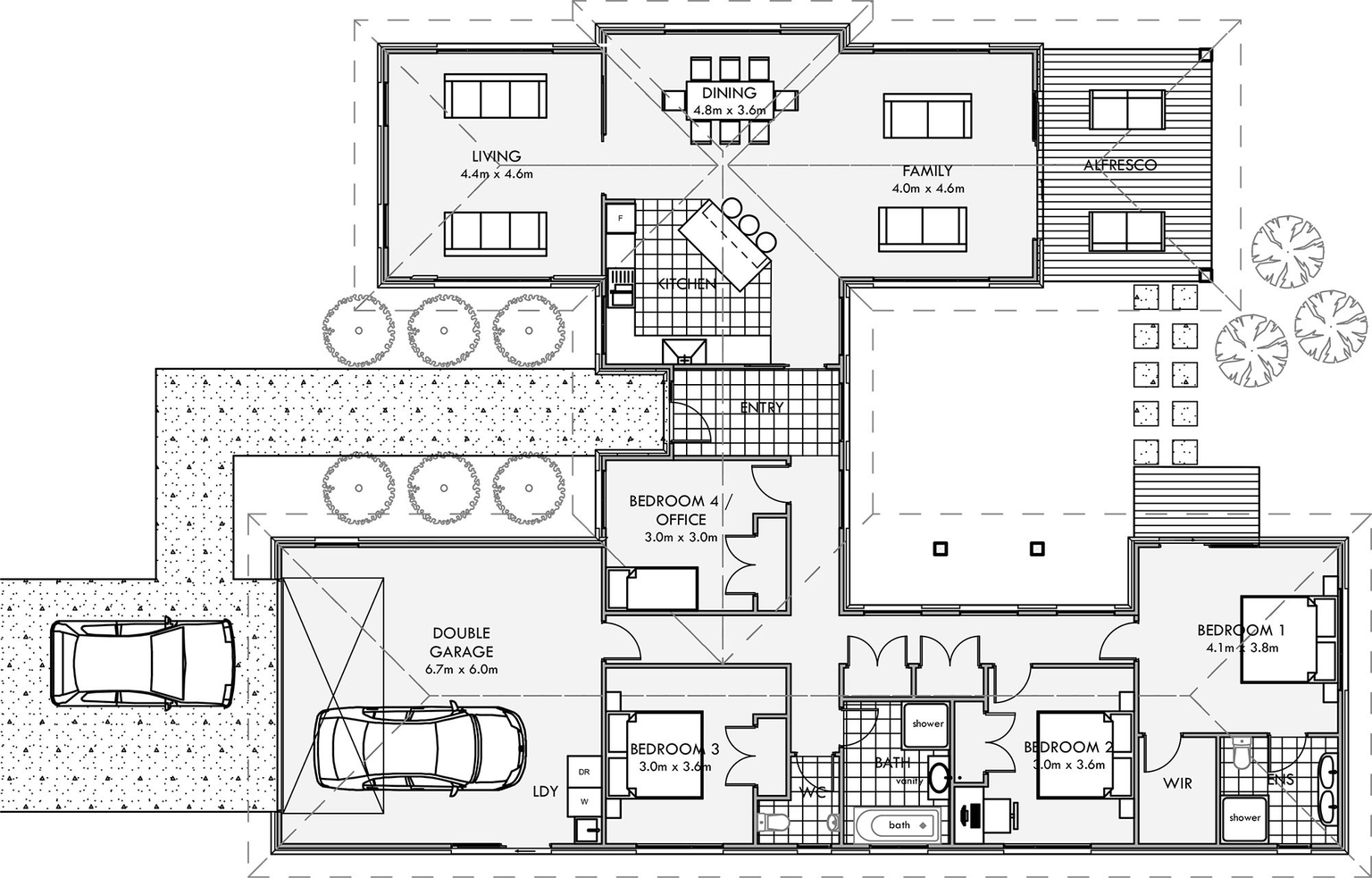 230M2 floor plan