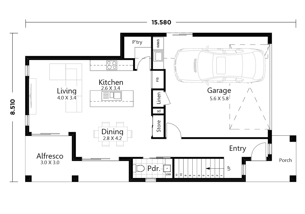 Day Break Traditional floor plan