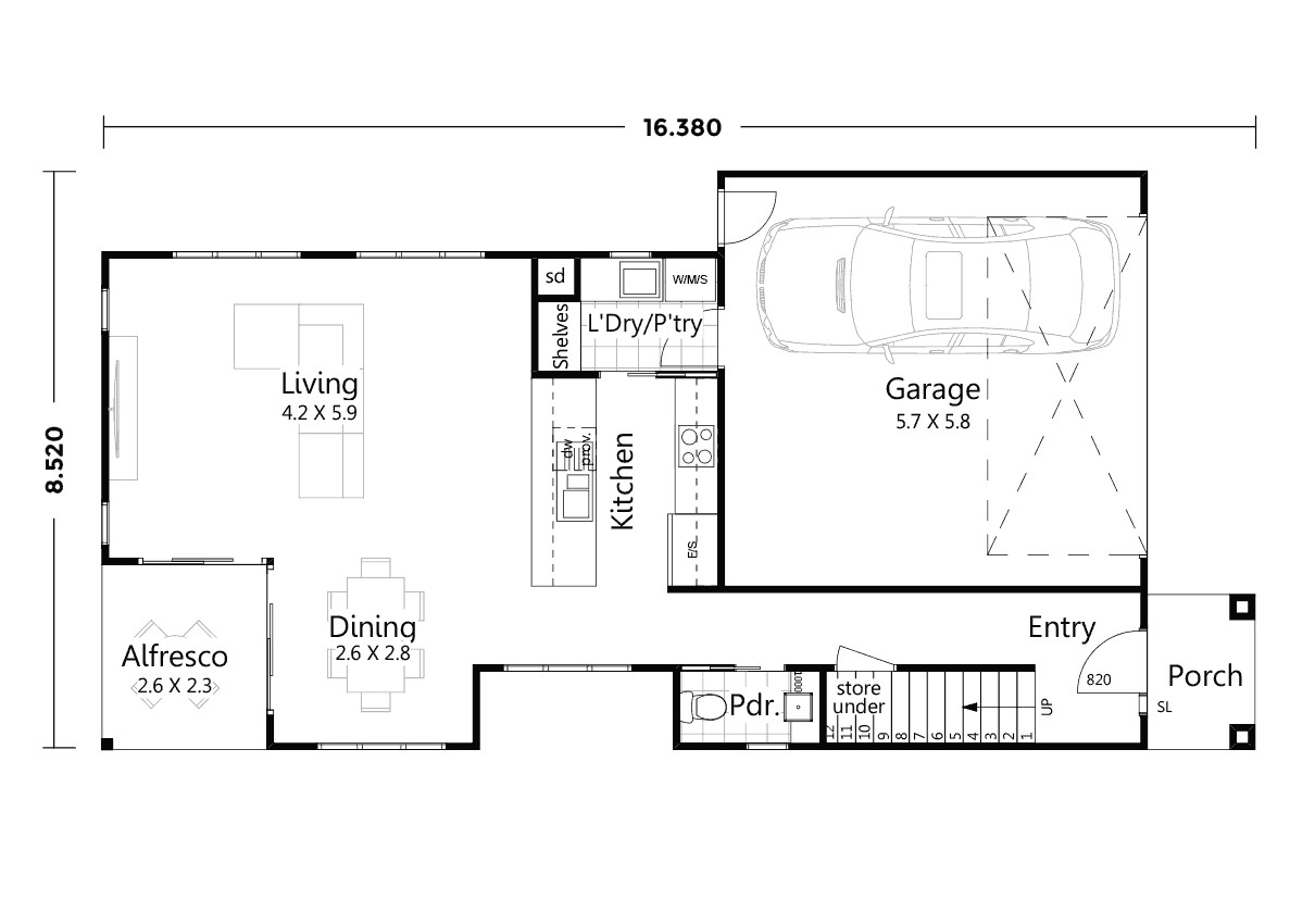 New Horizons Modern floor plan
