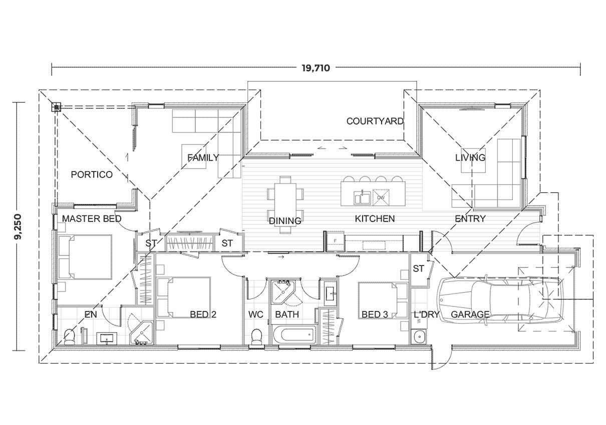 Diamond floor plan