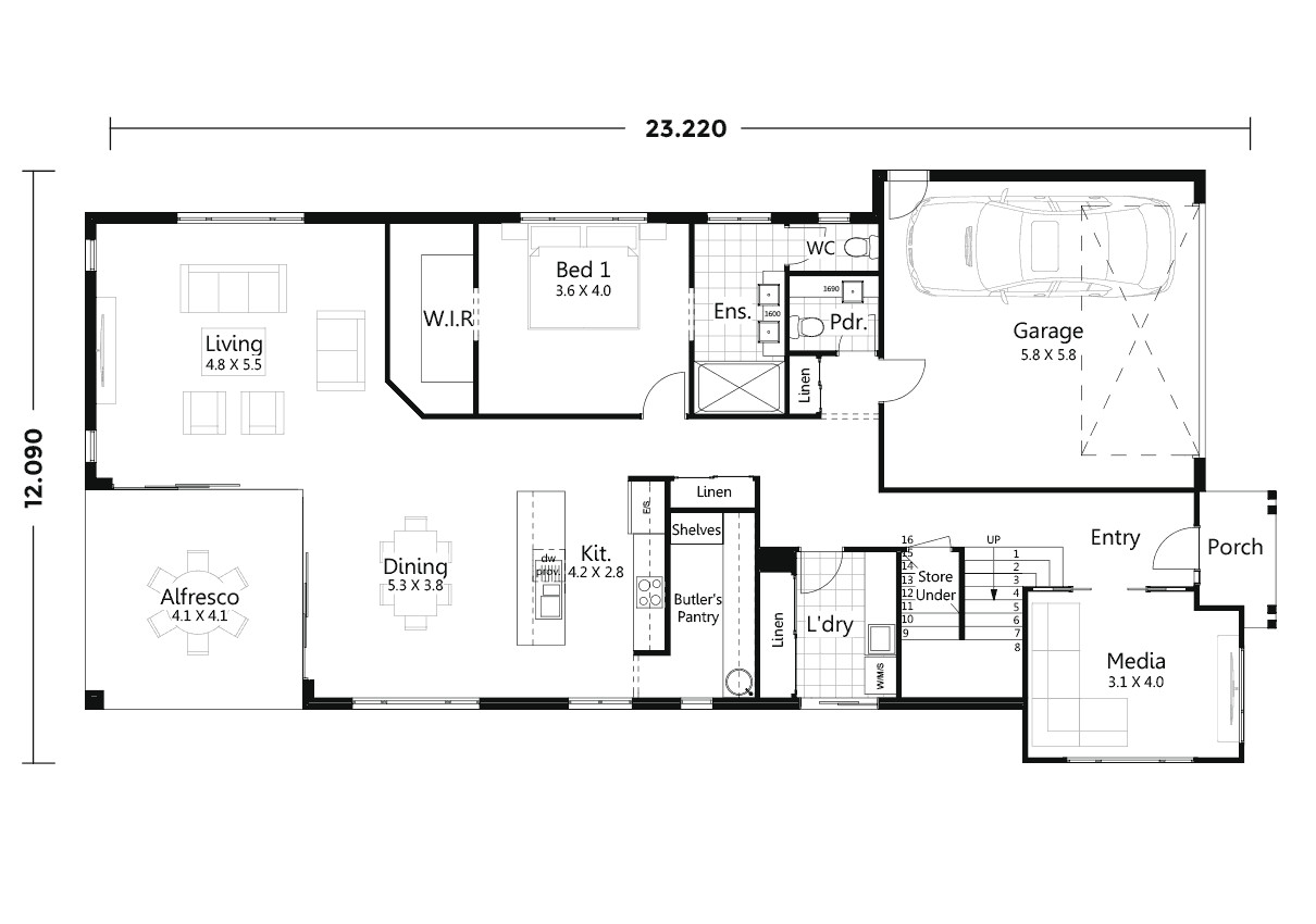 Bella Vista Modern floor plan