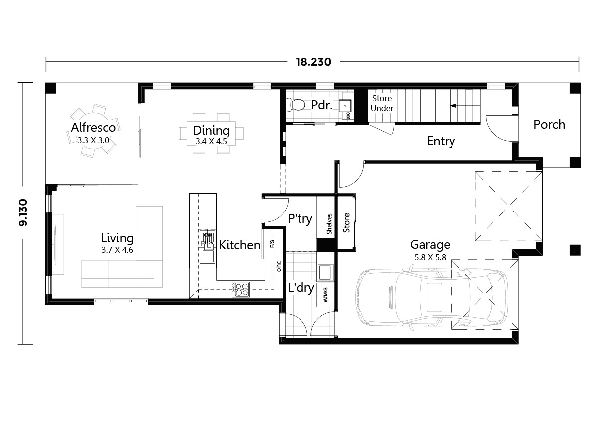 Home Free Modern floor plan