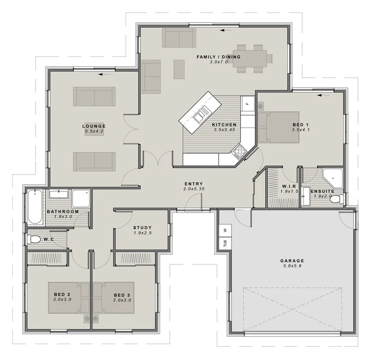 1 Rolleston Drive floor plan