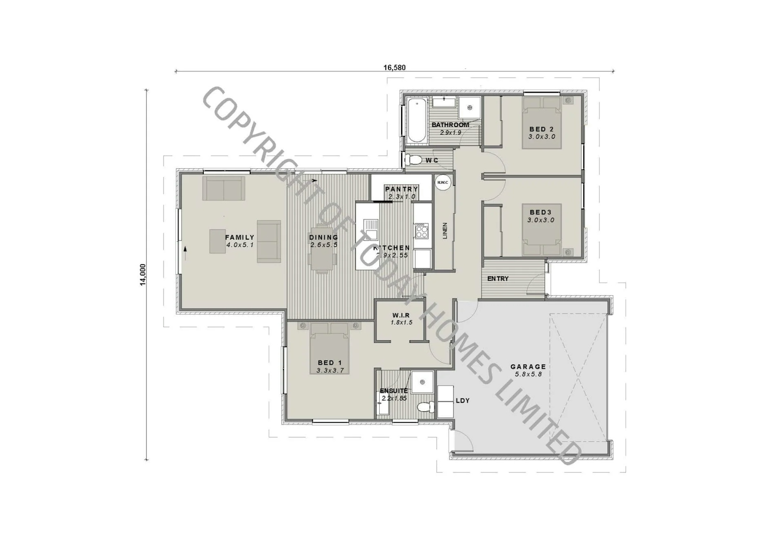 1 Rolleston Drive floor plan