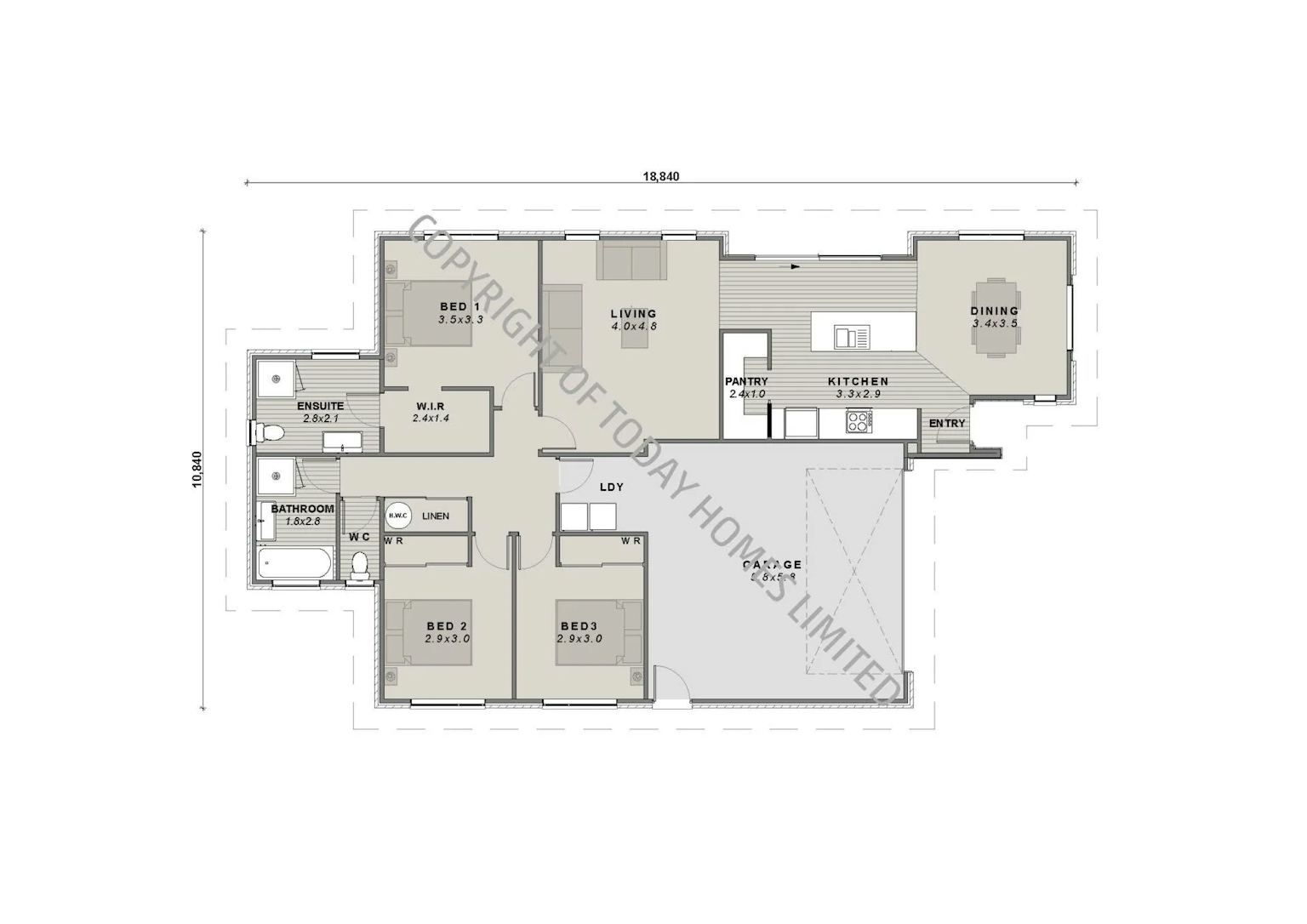 1 Rolleston Drive floor plan