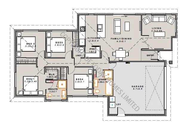 1 Rolleston Drive floor plan