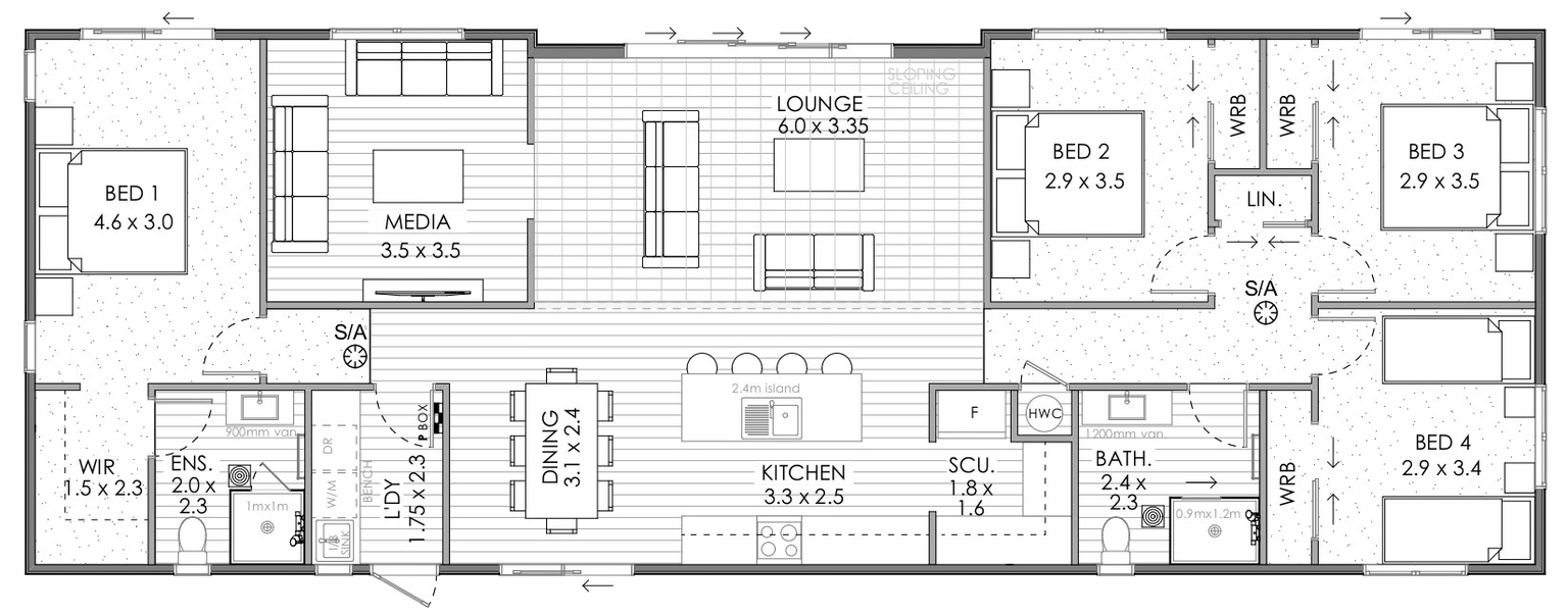 Transbuild Arrowsmith 4 Bedroom Showhome Ex-Yard (Transportable Home Only)  floor plan