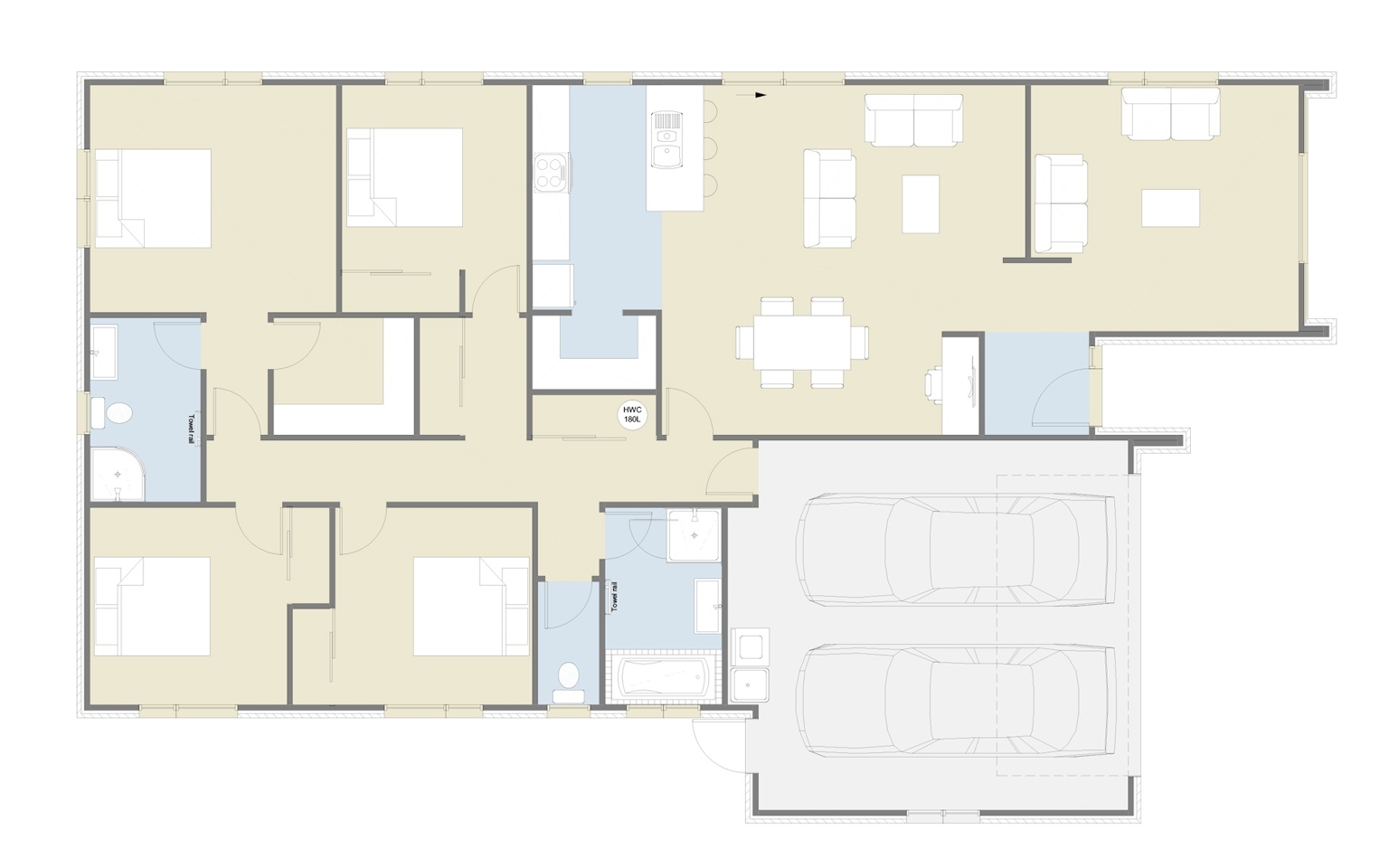 Four bedrooms at Karumata Oaks floor plan