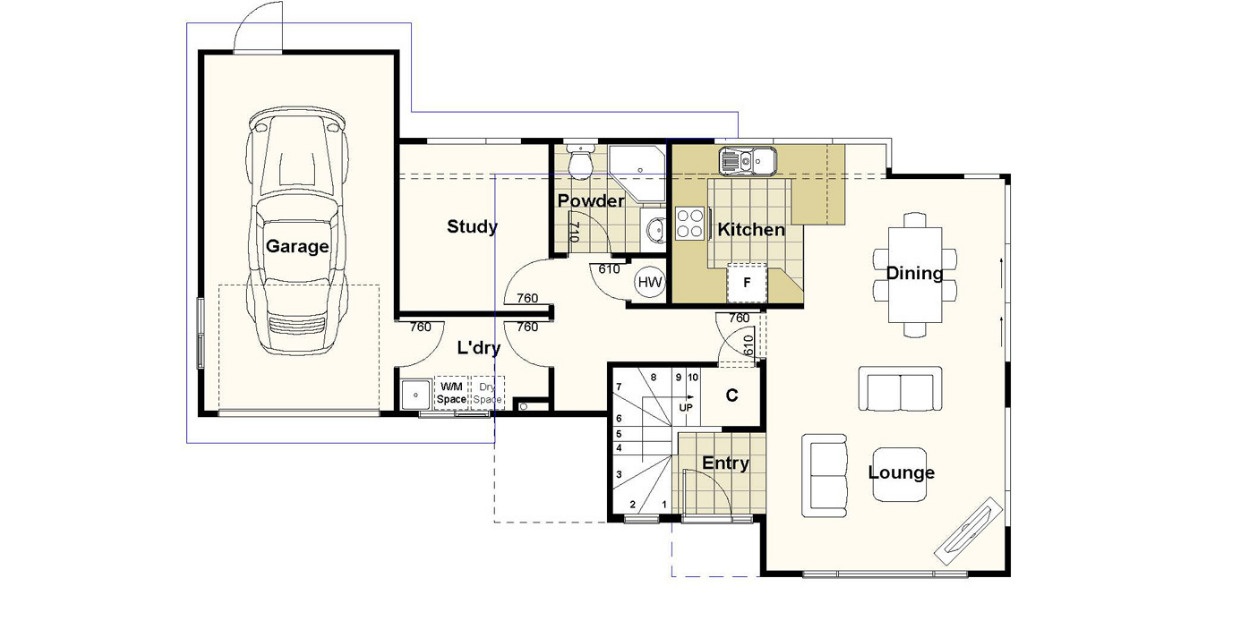Milford Contemporary floor plan