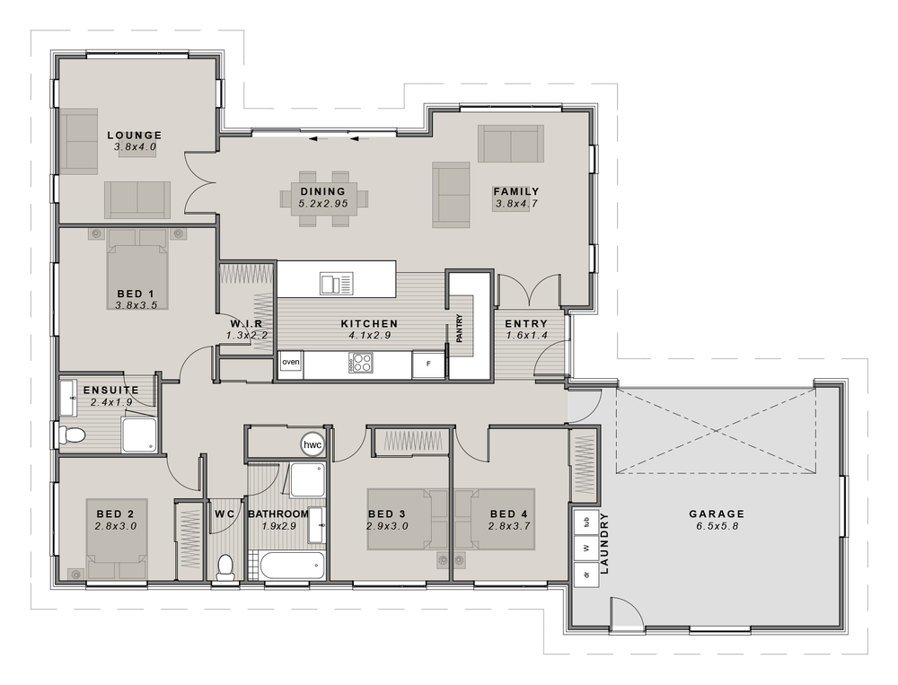 The Lincoln floor plan