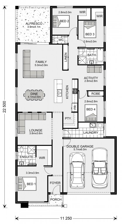 Large section floor plan