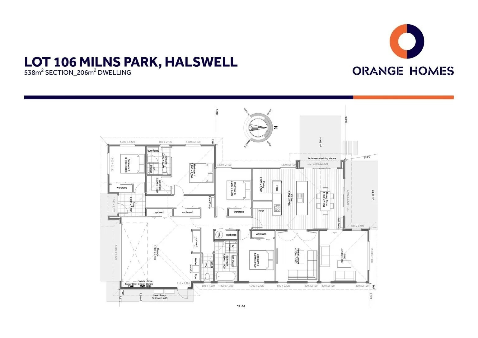 milns park, house & land package halswell floor plan